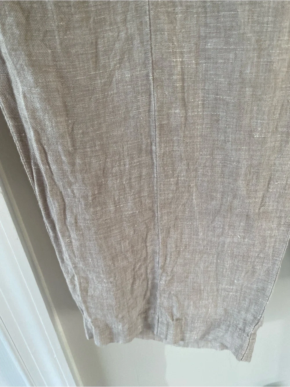 Quince 100% Linen Pull-On Pants L Flax Natural Boho Beach Sustainable Coastal
